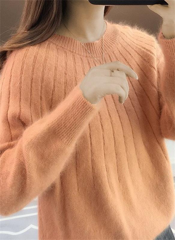 Flauschiger Kaschmir-Strickpullover
