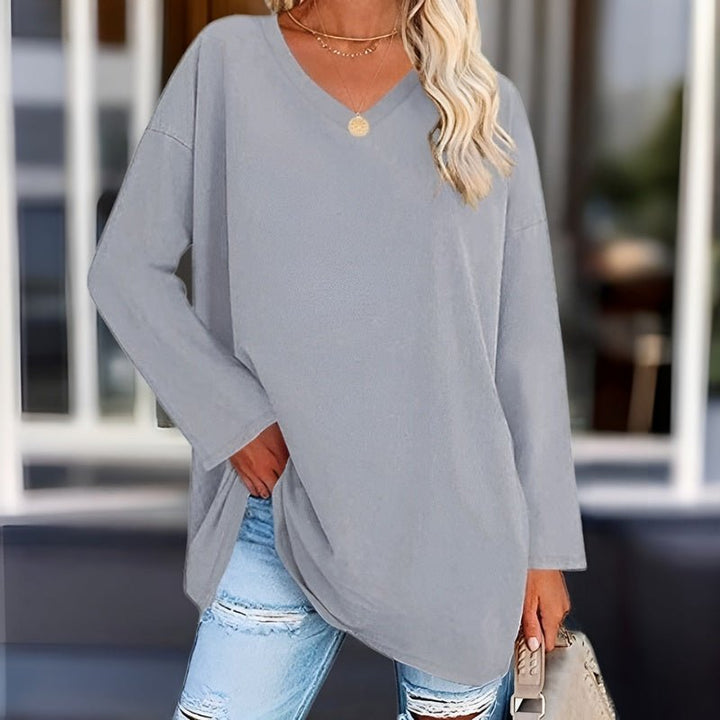 W&W Mode | Oversized V-Ausschnitt Pullover für Damen