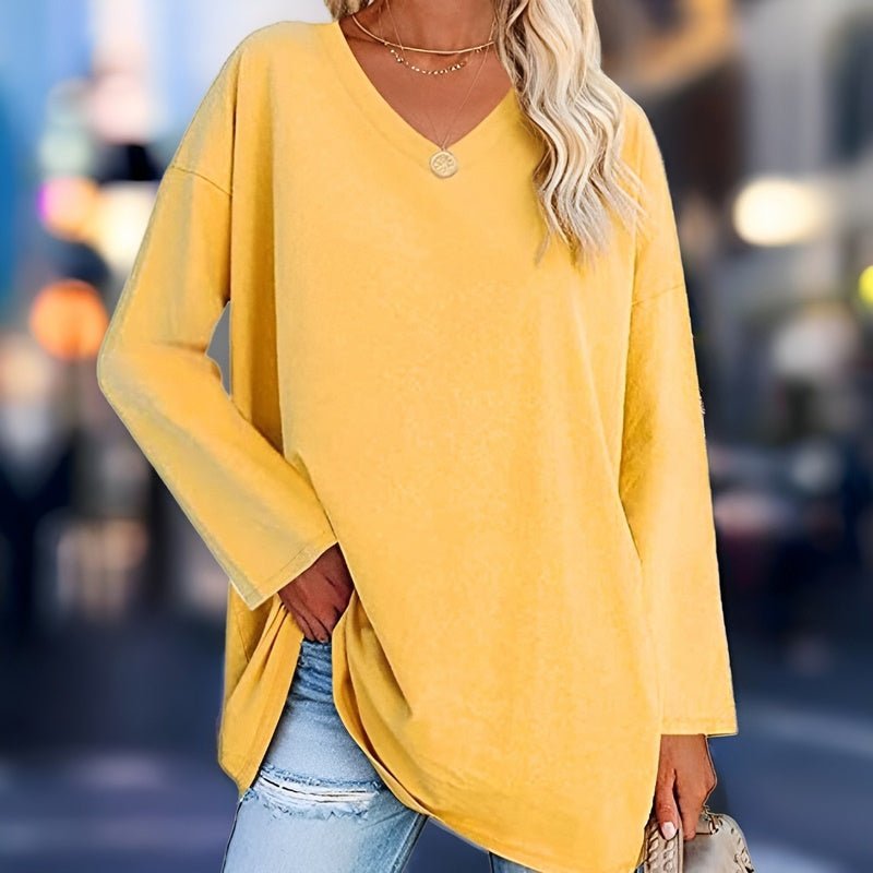 W&W Mode | Oversized V-Ausschnitt Pullover für Damen