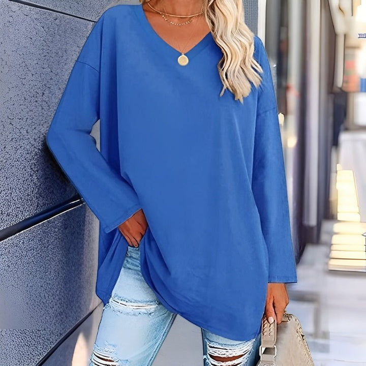 W&W Mode | Oversized V-Ausschnitt Pullover für Damen