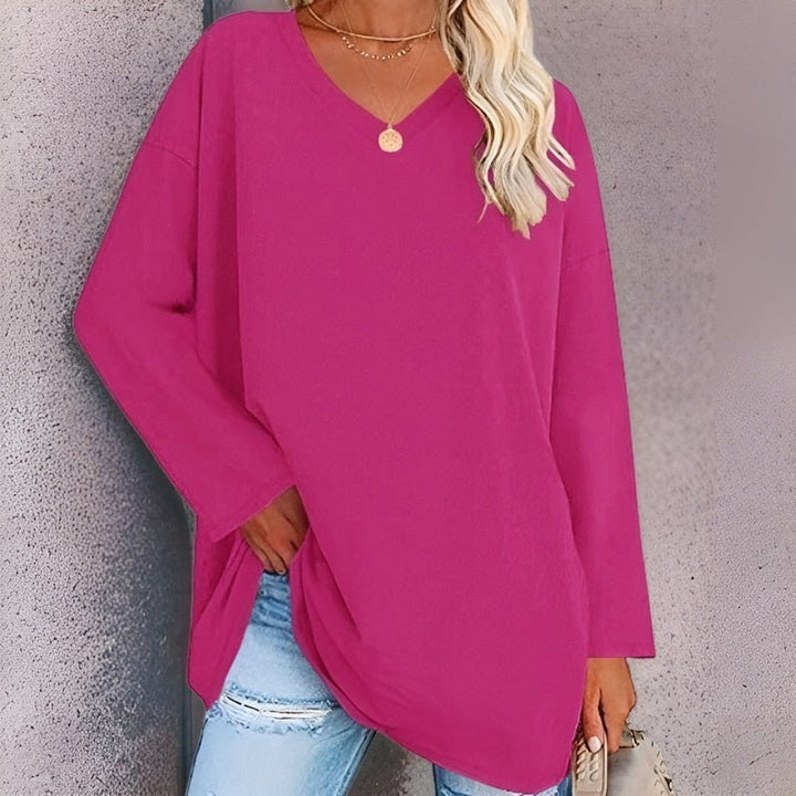 W&W Mode | Oversized V-Ausschnitt Pullover für Damen