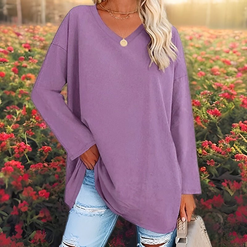 W&W Mode | Oversized V-Ausschnitt Pullover für Damen