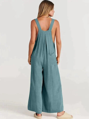 Damen-Jumpsuit mit weitem Schnitt und praktischen Taschen