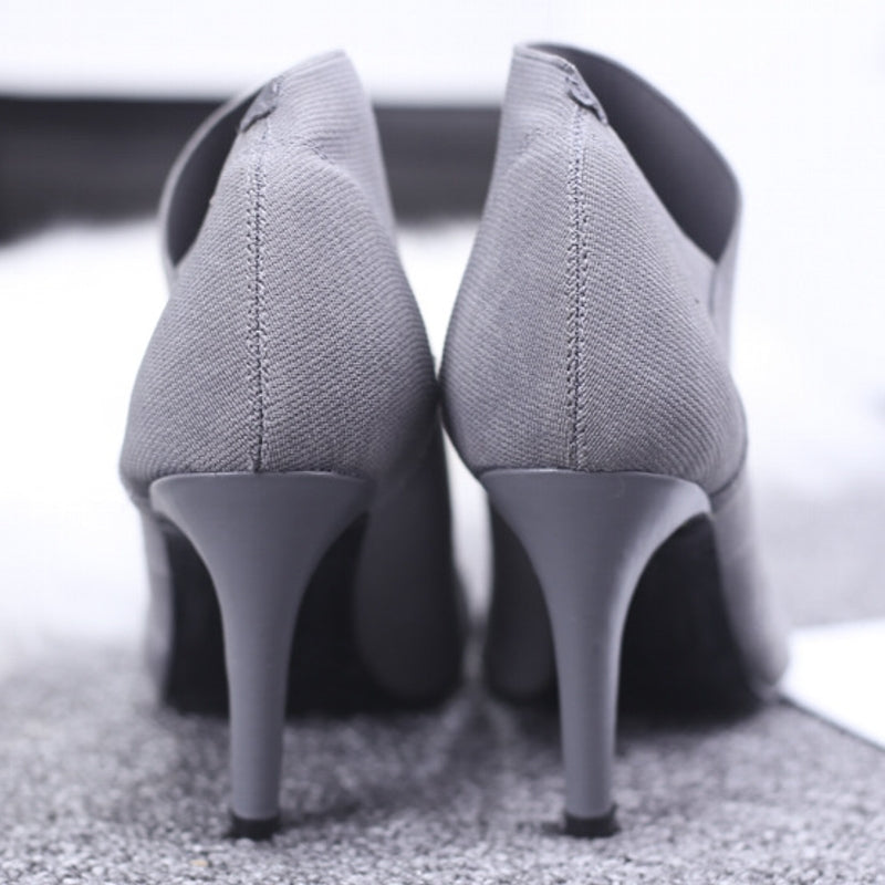 W&W Mode | Damenschuhe für Jugendliche Höhe 8,5 cm Absatz Material Stiefel