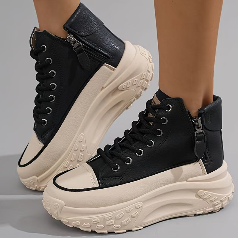 W&W Mode | Lässige Plateau Knöchelhohe Sneaker