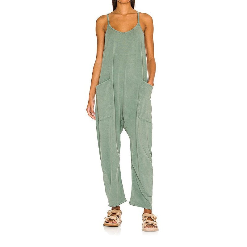 W&W Mode | Locker Weites Bein Ärmelloser Jumpsuit Für Damen