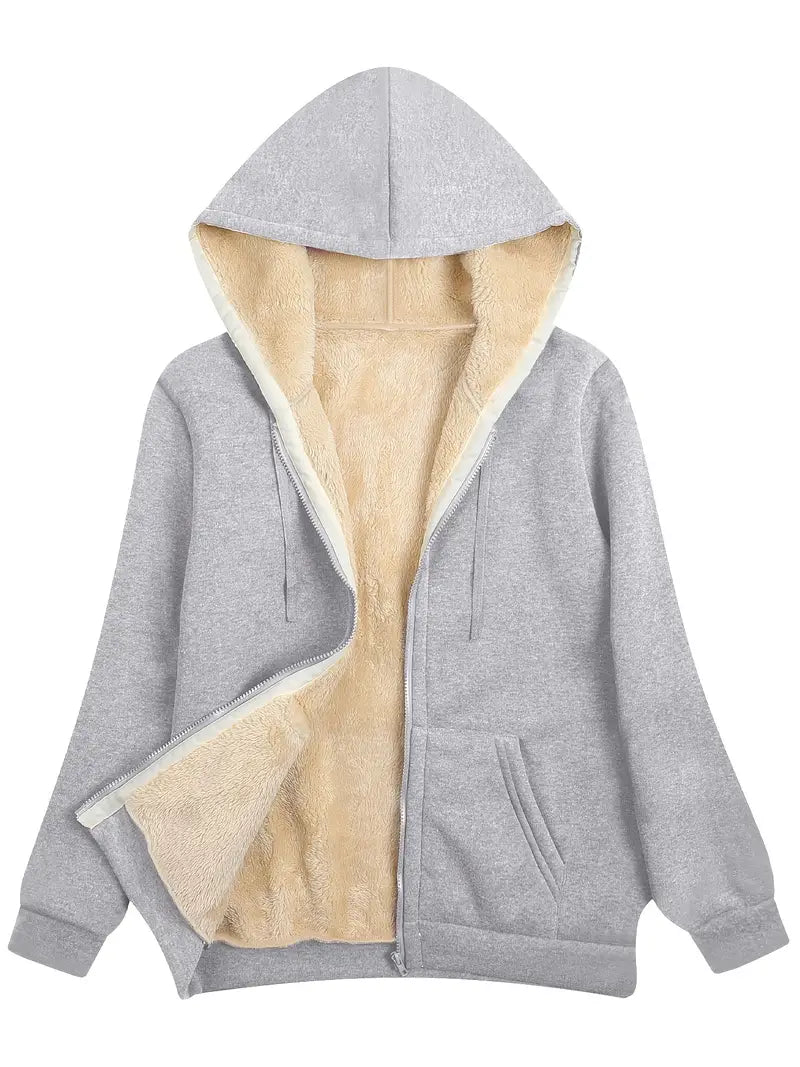W&W Mode | Warme und weiche Kapuzenjacke für Damen | Perfekt für den Winter
