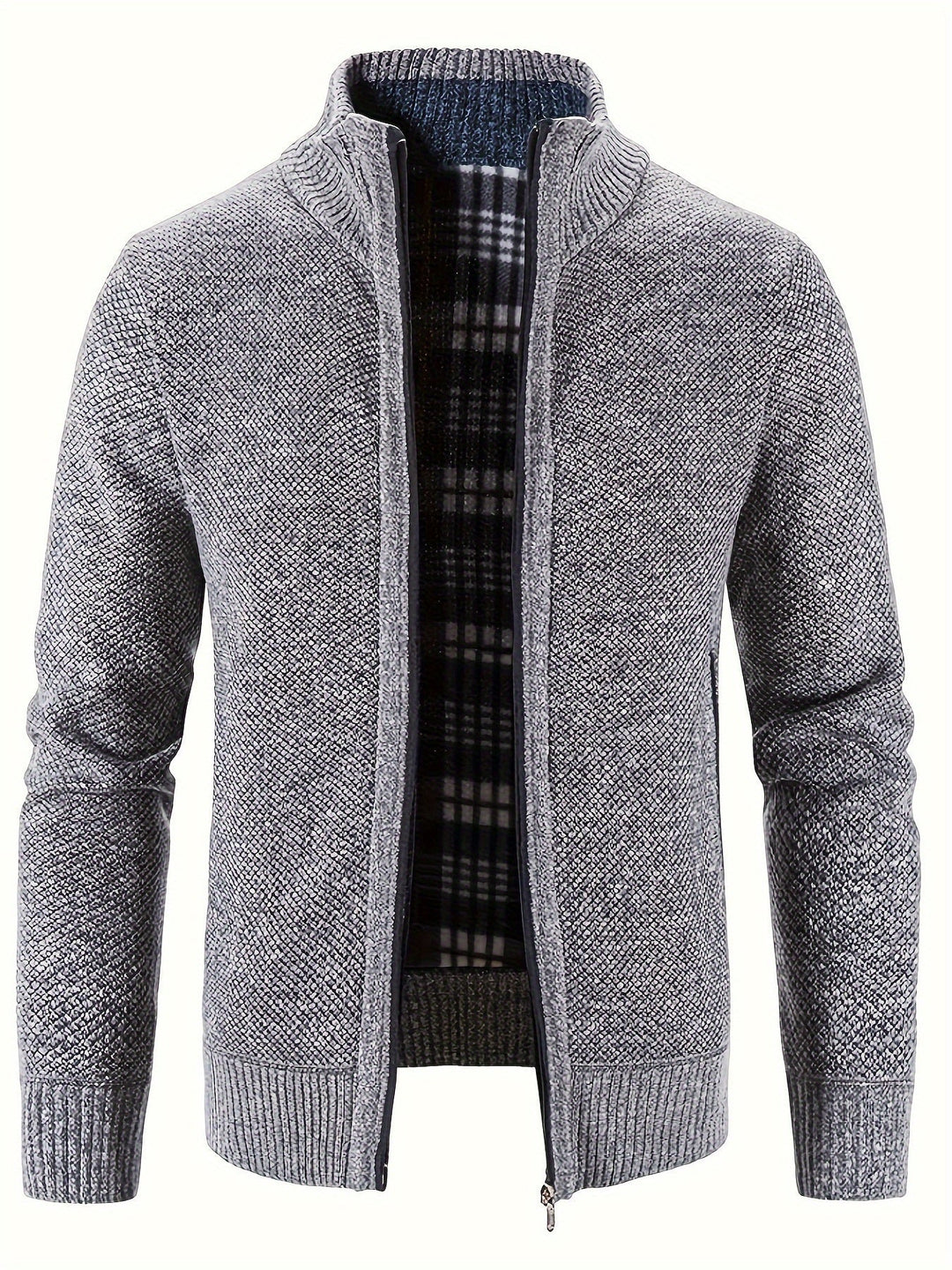 W&W Mode | Zip Up Stehkragen Strickjacke