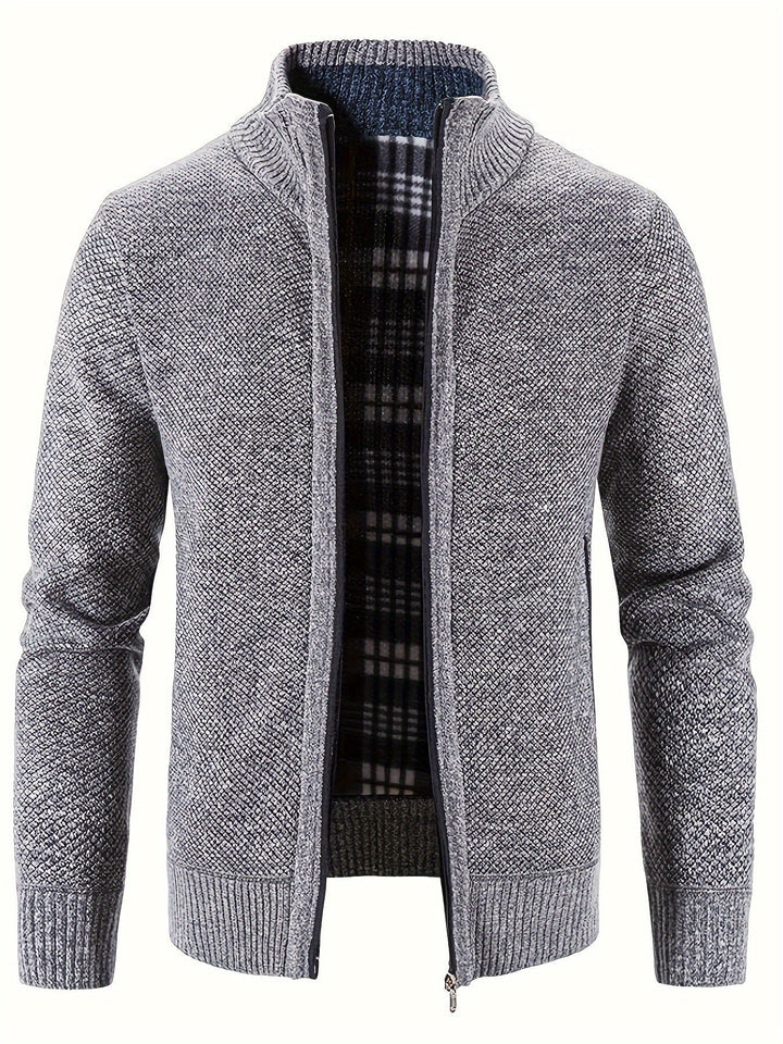W&W Mode | Zip Up Stehkragen Strickjacke