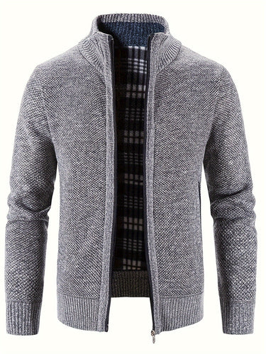 W&W Mode | Zip Up Stehkragen Strickjacke