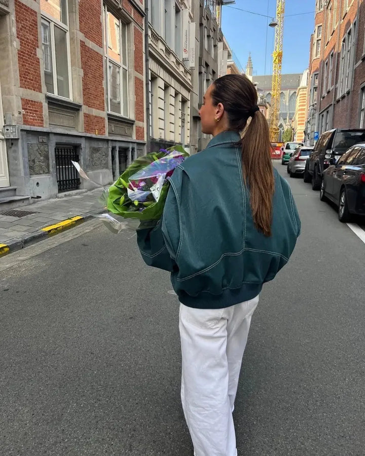W&W Mode | Übergroße Lederjacke für Damen