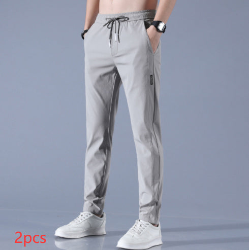W&W Mode | Atmungsaktive Gerade Sporthose Aus Sommer Eis Seide Für Herren