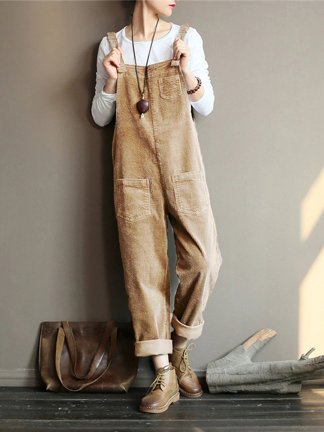 W&W Mode | Samt Jumpsuit mit weiten Beinen | Stilvolles und bequemes Design