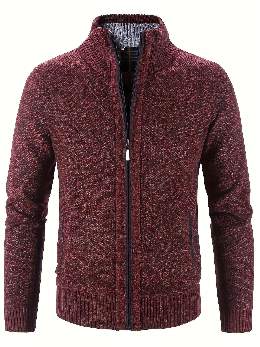 W&W Mode | Zip Up Stehkragen Strickjacke