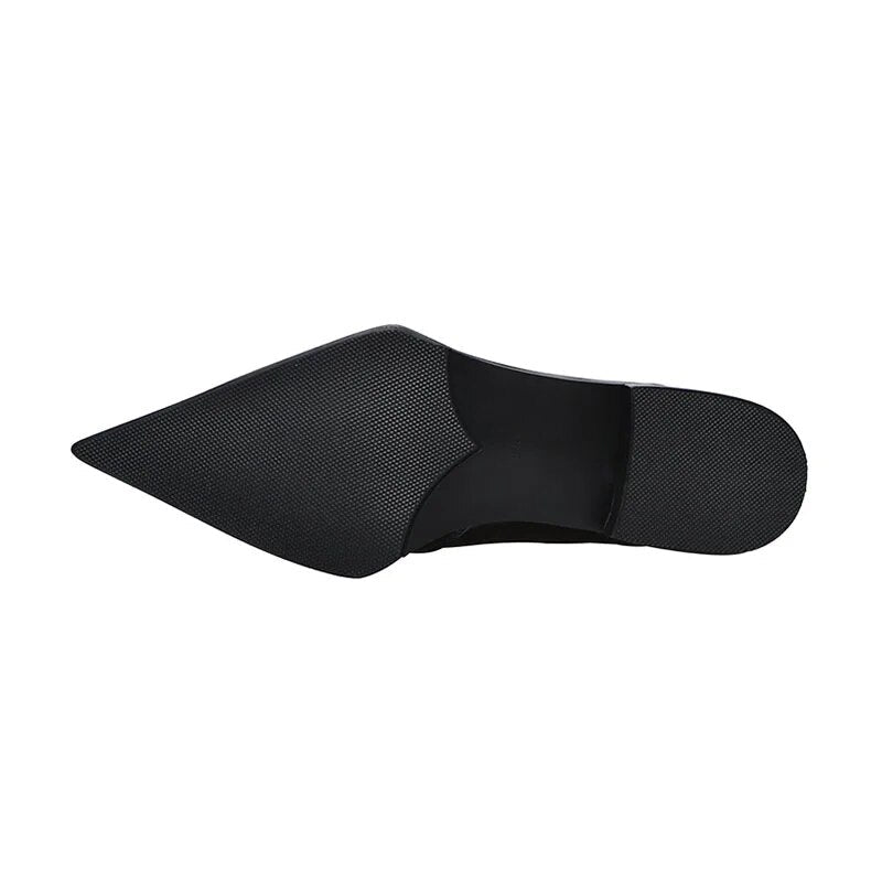 W&W Mode | Schwarze Stiefeletten mit niedrigem Absatz für Damen