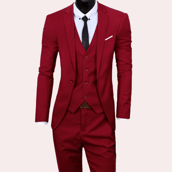 W&W Mode | Elegantes 3 Teilig Herrenanzug Blazer, Weste Und Hose Formelle Und Geschäftliche Veranstaltungen