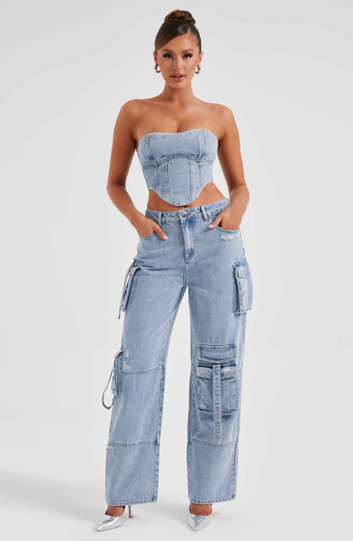 Damen Cargohose aus Denim