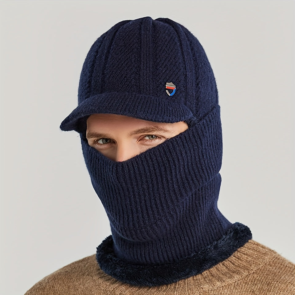 W&W Mode | Casual Winter Vielseitige Strick-Balaclava und Nackenwärmer Set für Unisex