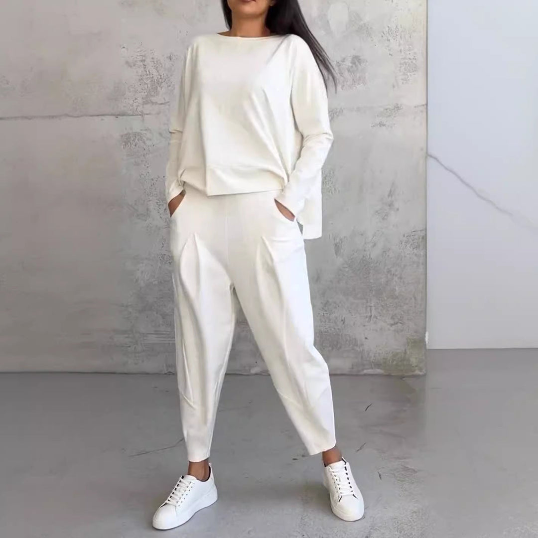 W&W Mode | Hosenanzug Mit Langen Ärmeln Für Frauen, Unregelmäßiges Design