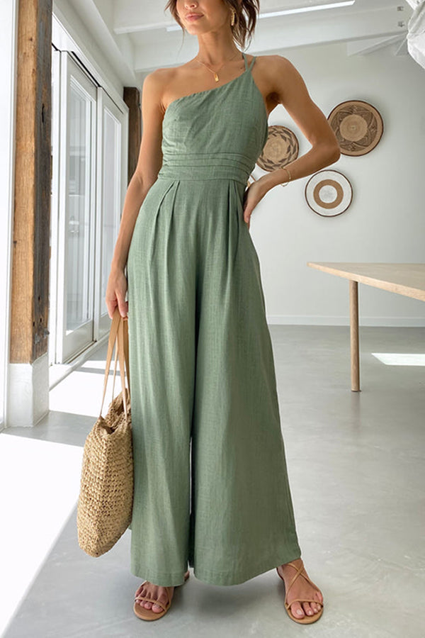 W&W Mode | Ein-Schulter Jumpsuit Mit Stil