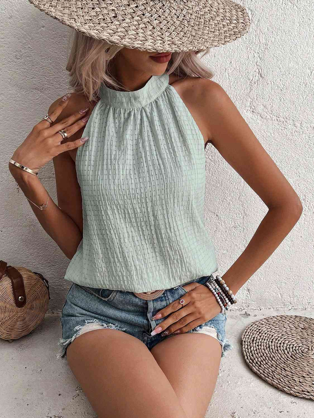 W&W Mode | Neckholder-Top mit Punktedetail