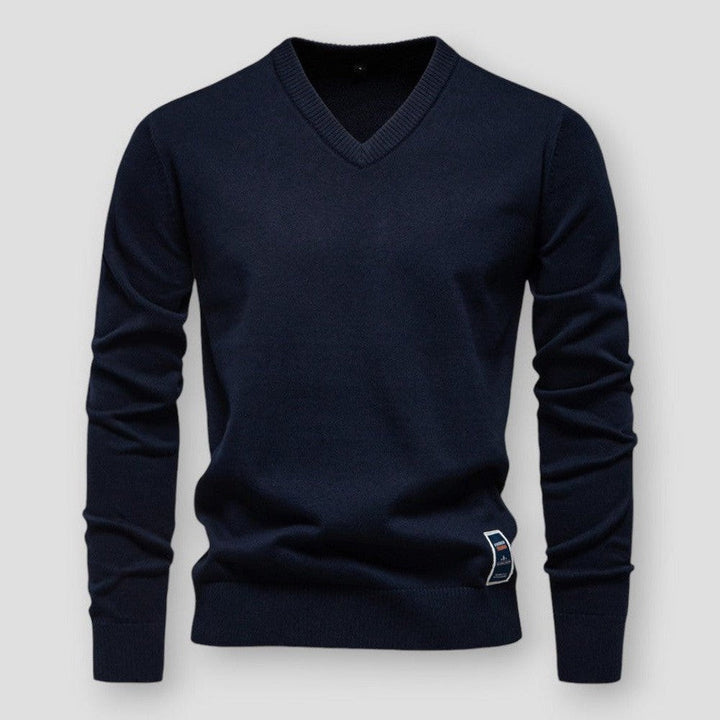 W&W Mode | Bequemer Herbstpullover mit V-Ausschnitt für Herren