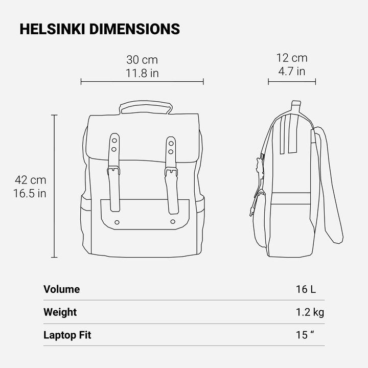 W&W Mode | Canvas Rucksack - Stockholm - Stilvoller und nachhaltiger Rucksack für den täglichen Gebrauch