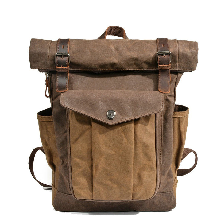 Canvas-Rolltop-Rucksack für Alltag und Outdoor-Aktivitäten