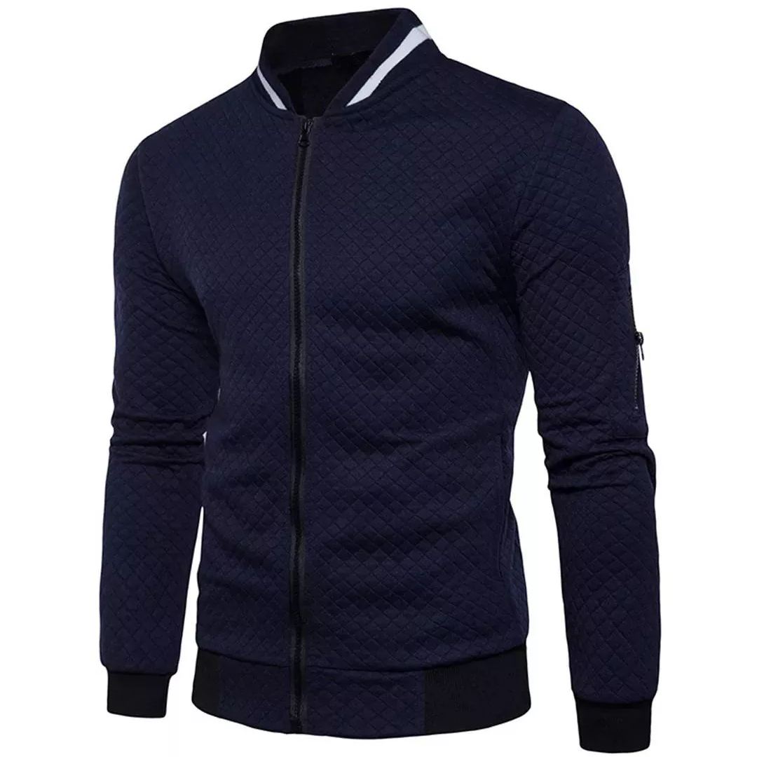 W&W Mode | Jacquard Zip-Bomberjacke