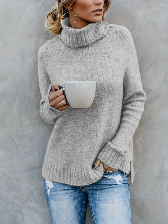 W&W Mode | Bequem Langärmelig Rollkragenpullover Pullover
