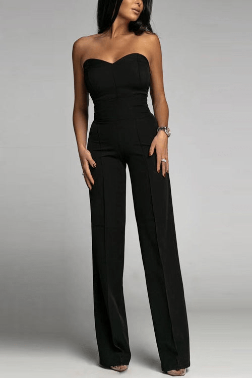Damen trägerloser Jumpsuit