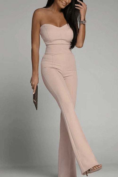 Damen trägerloser Jumpsuit