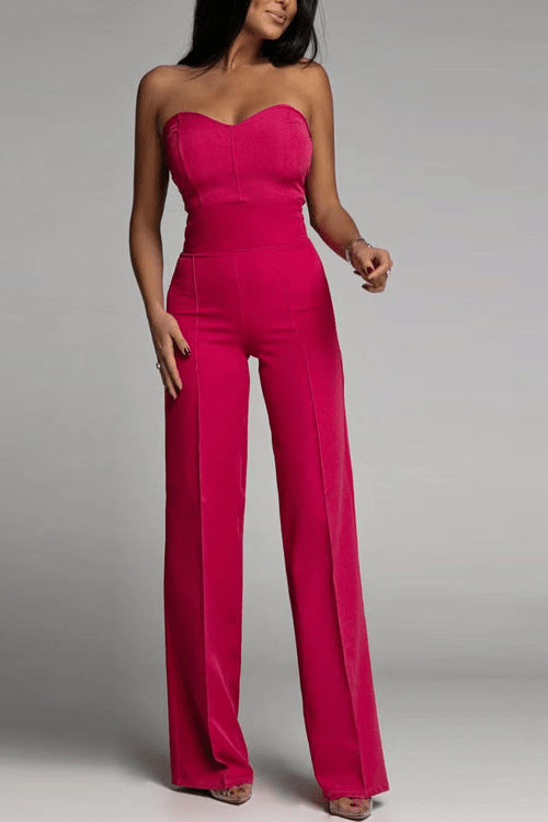 Damen trägerloser Jumpsuit
