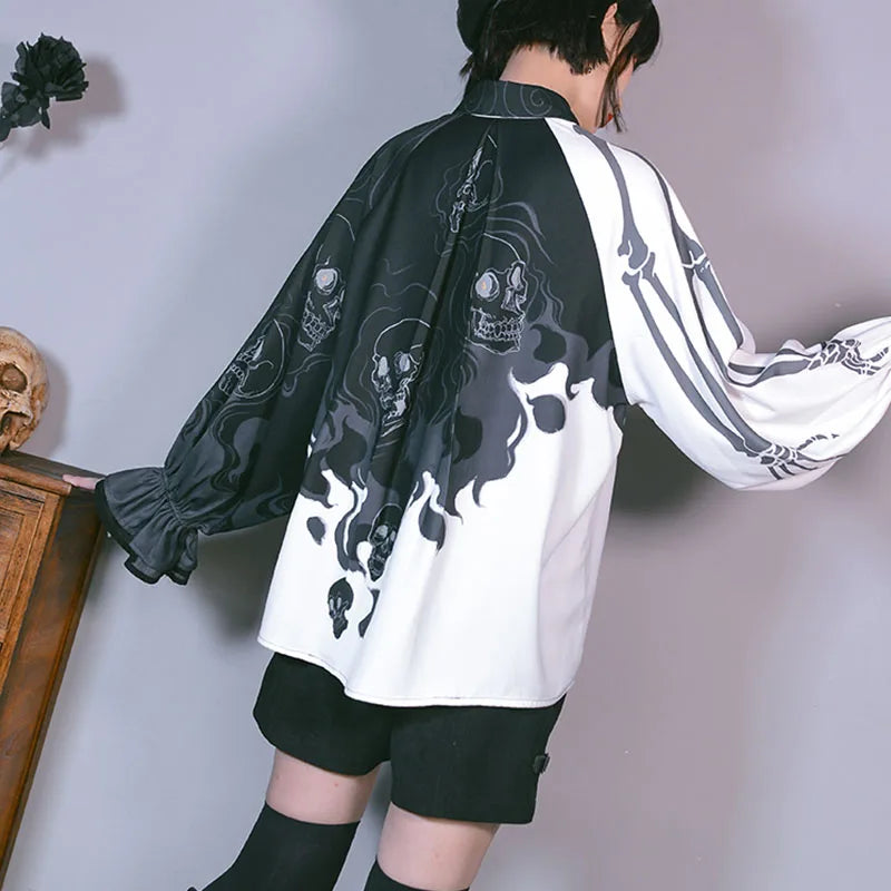 W&W Mode | Stylisches Totenkopf-Print Damen-Shirts