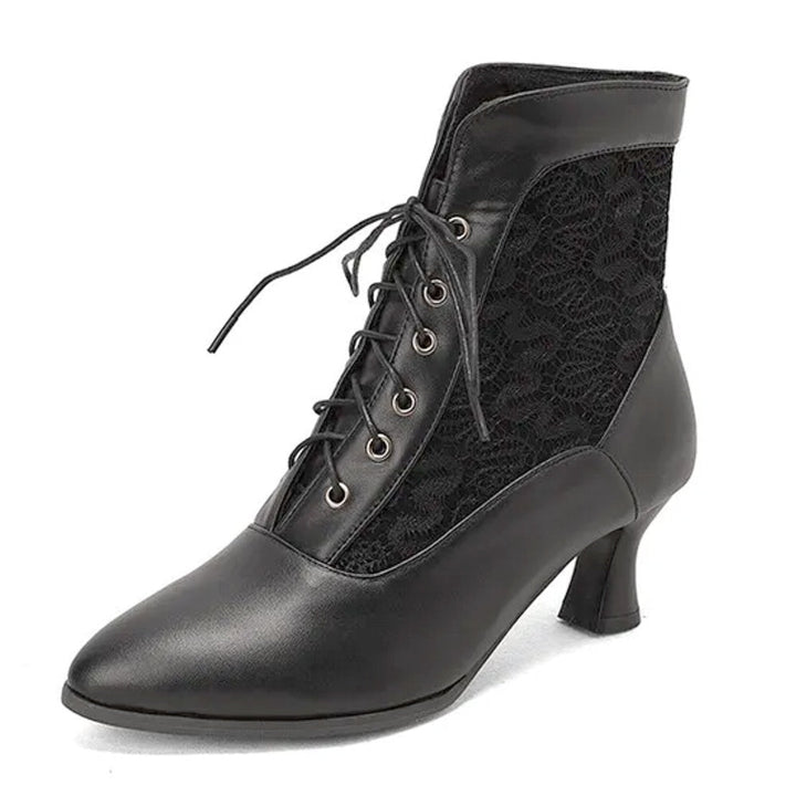 W&W Mode | Damen Stiefeletten Leder Schnürschuhe Moderne Schuhe