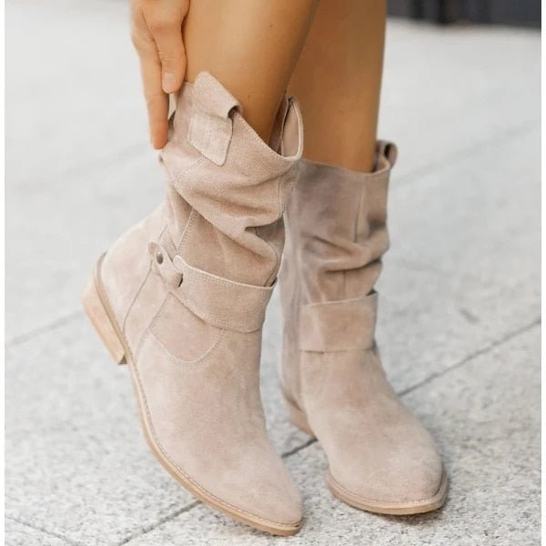 W&W Mode | Damen Stiefeletten mit samtiger Optik, stylisch und bequem