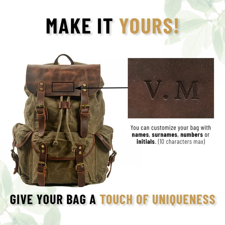 W&W Mode | Canvas Leder Rucksack - Nachhaltig und stilvoll für den täglichen Gebrauch
