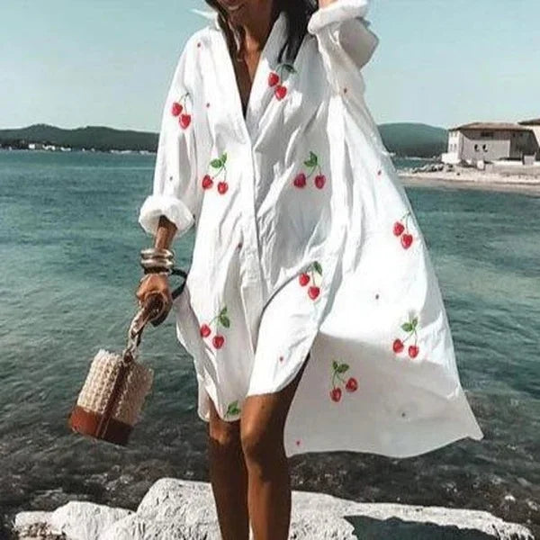 W&W Mode | Lässiges mittellanges Hemdkleid für Frauen