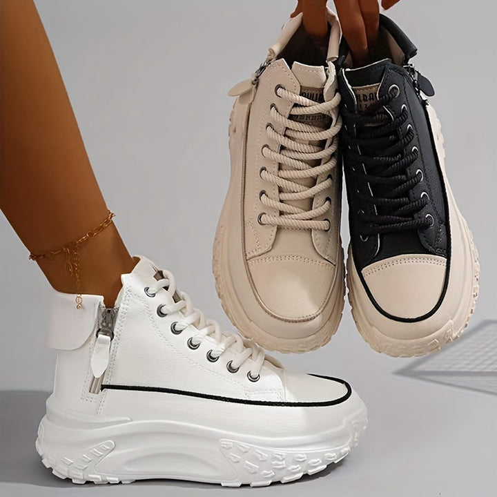 W&W Mode | Lässige Plateau Knöchelhohe Sneaker