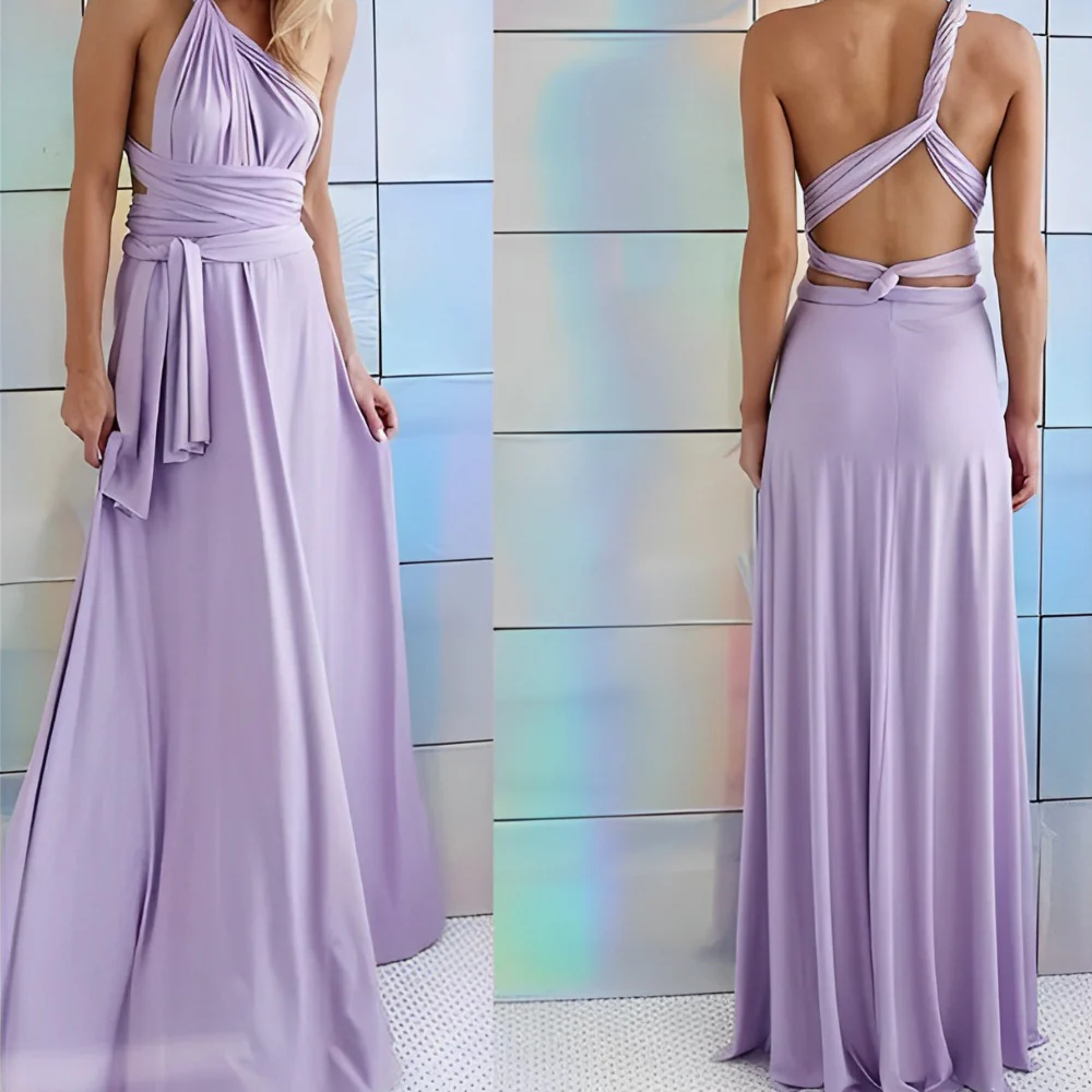 W&W Mode | Damen Elegante Wickelkleid Abendkleid