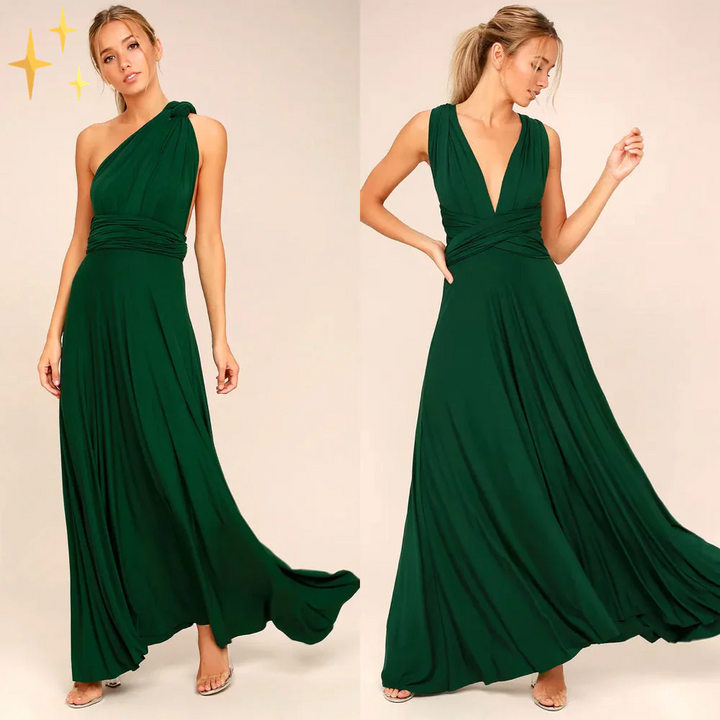 W&W Mode | Damen Elegante Wickelkleid Abendkleid