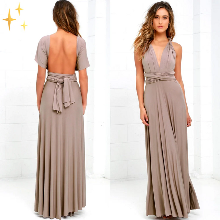 W&W Mode | Damen Elegante Wickelkleid Abendkleid