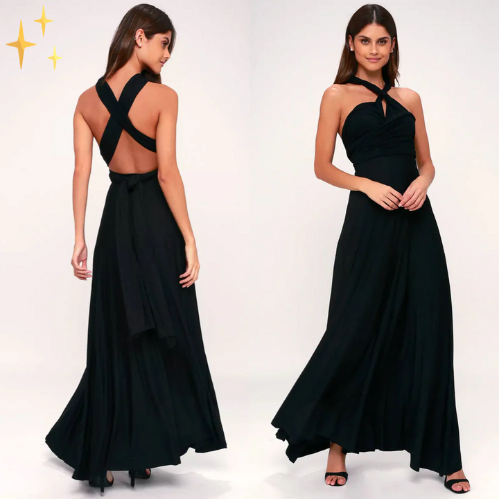 W&W Mode | Damen Elegante Wickelkleid Abendkleid