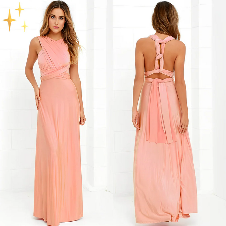 W&W Mode | Damen Elegante Wickelkleid Abendkleid