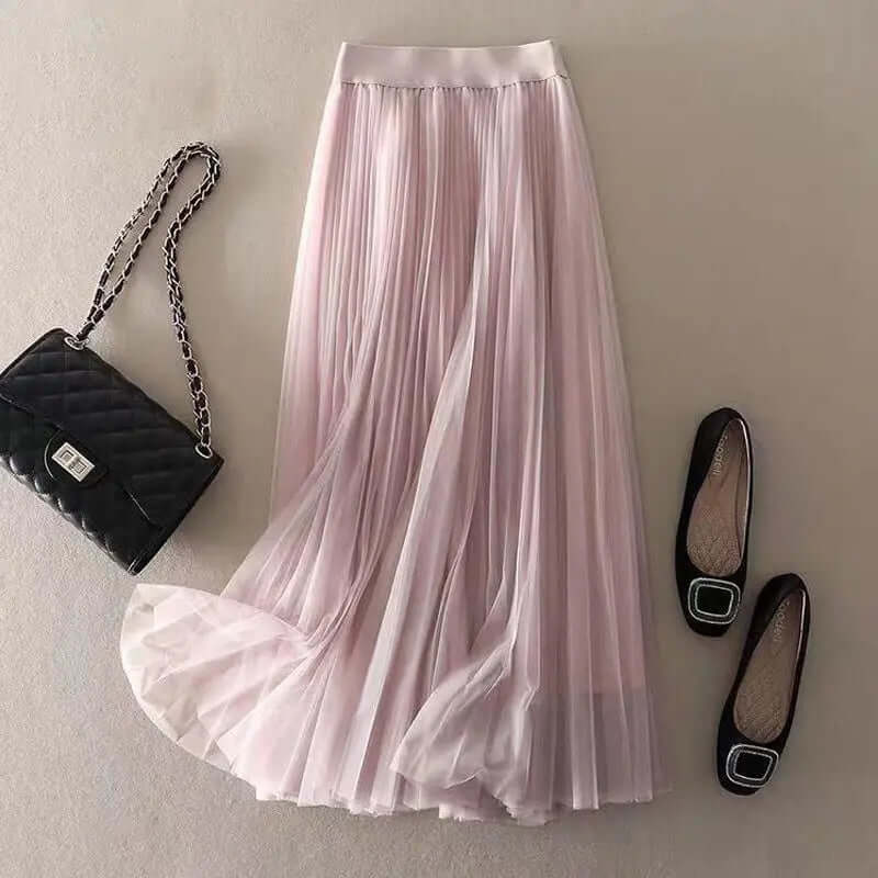 W&W Mode | Damen Faltenrock Lang Maxi