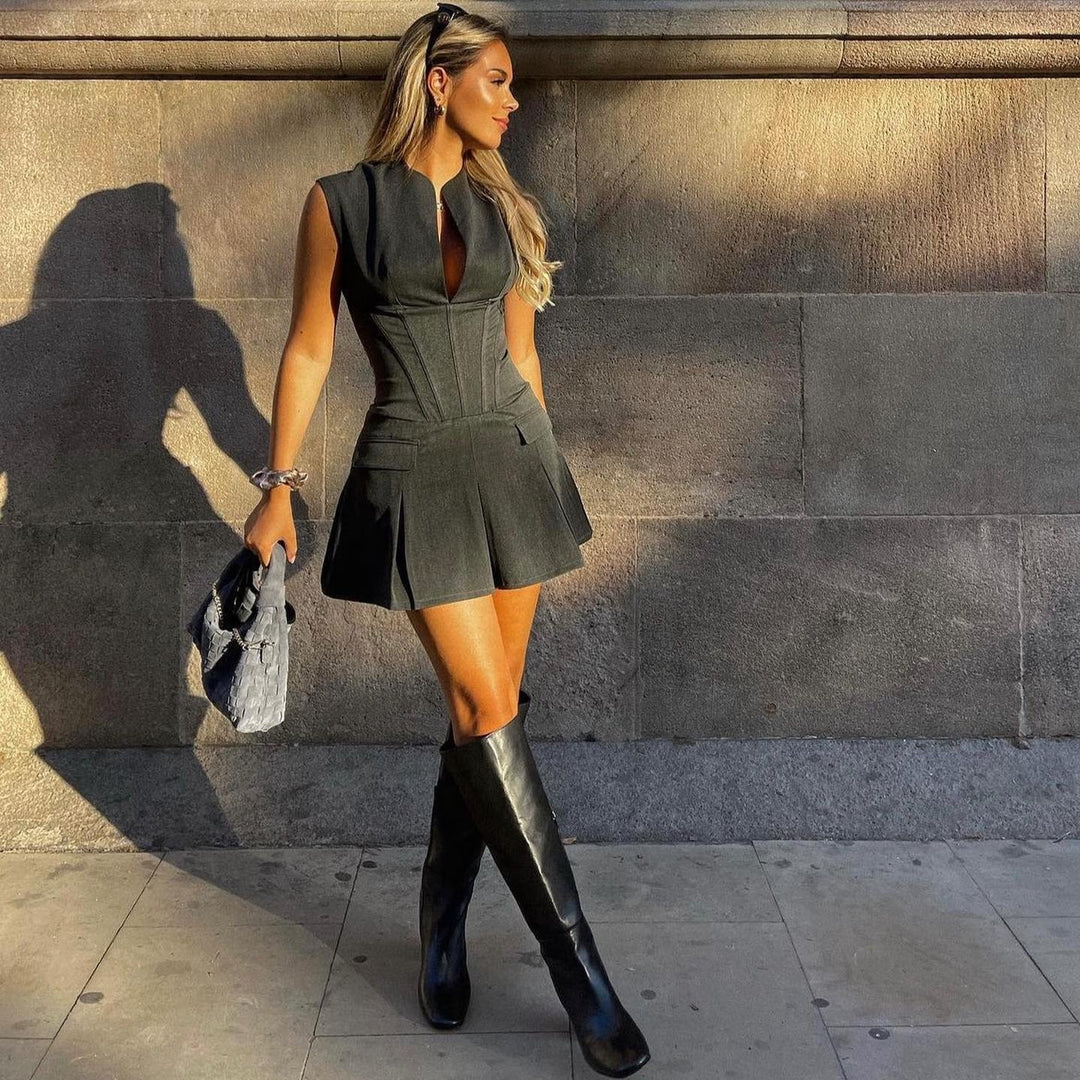 W&W Mode | Minikleid Mit Korsett Und Faltenrock Für Frauen