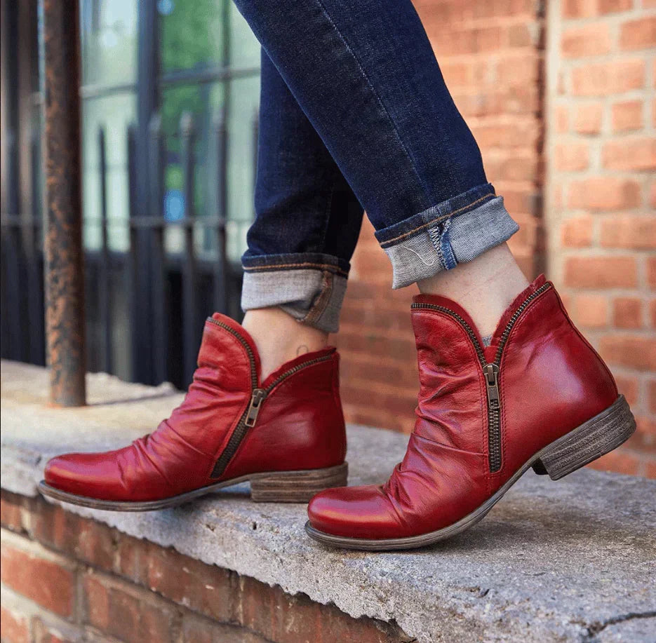 W&W Mode - Damen Reißverschluss Stiefeletten