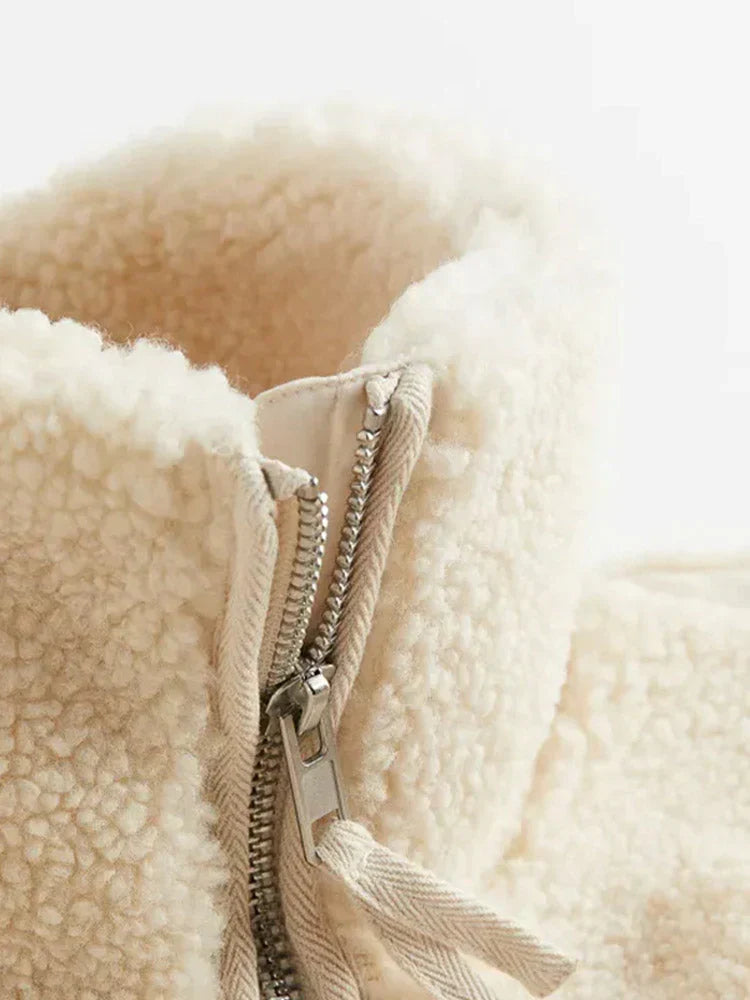 W&W Mode | Warme Teddyjacke für Damen | Comfor