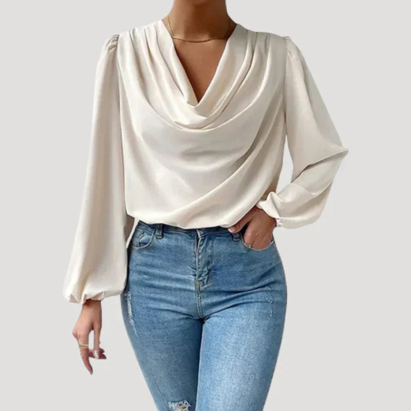 W&W Mode | Bluse mit V-Ausschnitt