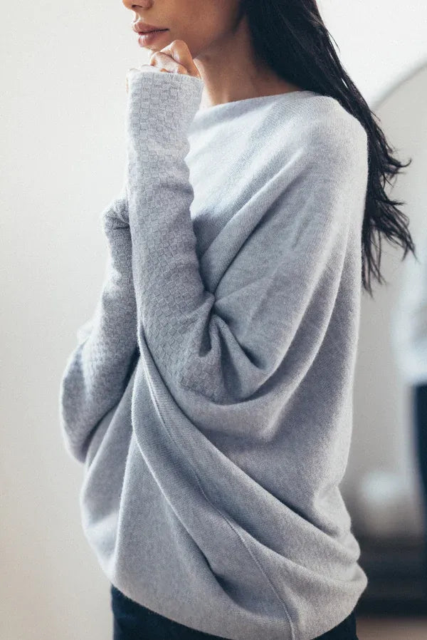 W&W Mode | Asymmetrisch Drapierter Pullover
